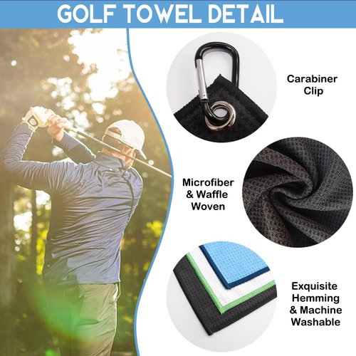 GEYGIE I Like Big Put and I Cannot Lie Printed Microfiber Golf Towel, Funny Golf Towel Gifts and Golf Accessories for Men Women Dad Mom Grandpa, Fathers Day Birthday Gift for Golf Lover
