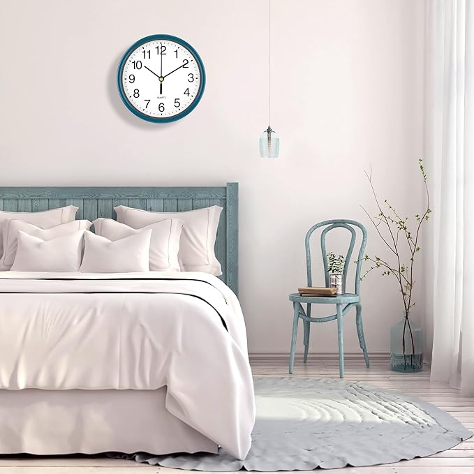 Silent Wall Clock Non Ticking, 6 Inch Wall Clocks Battery Operated, Small