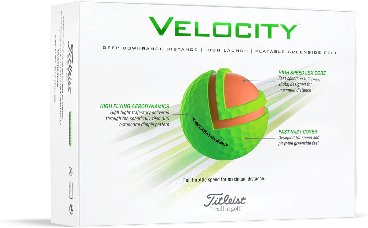 Titleist Velocity Golf Balls - High Performance Distance & Accuracy | Prior Generation