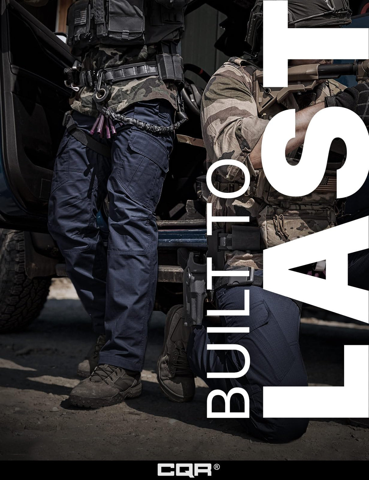 CQR Men's Tactical Pants, Water Resistant Ripstop Cargo Pants, Lightweight EDC Work Hiking Pants, Outdoor Apparel, Duratex Mag Pocket Police Navy, 36W x 30L