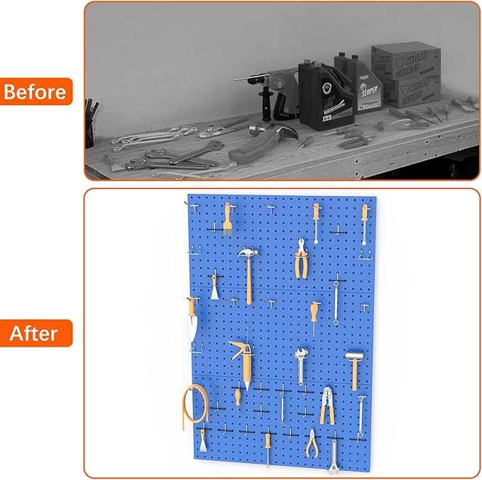 TORACK 3 PCS Metal Pegboard Panels
