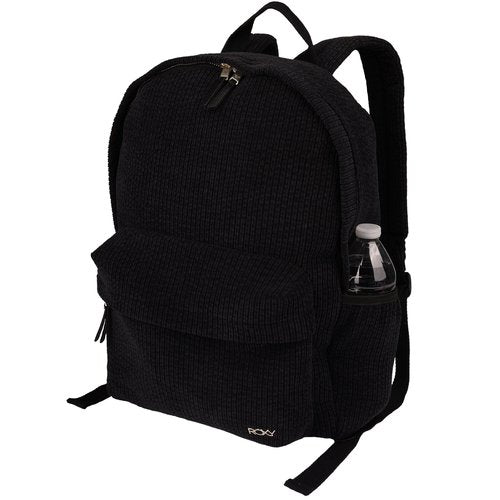 Roxy Women's Feeling Good Stylish Soft Corduroy Backpack with Padded Shoulder Straps and Exterior Storage, Anthracite, 15L
