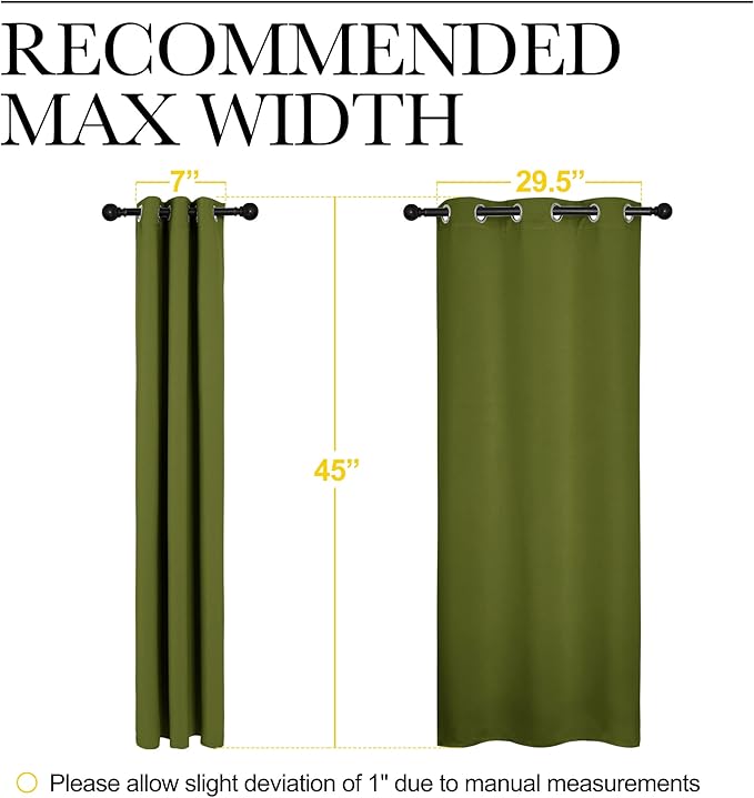 NICETOWN Christmas Bedroom Curtain Panels Blackout Draperies, Holiday Christmas