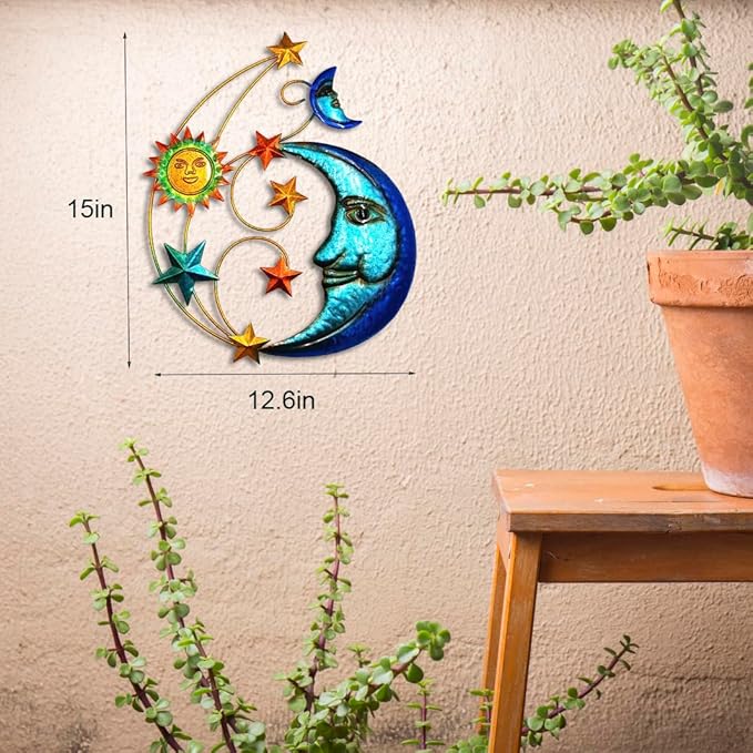 Metal Sun Outdoor Wall Art Decor+ 2025 New Metal Bird Wall Decor