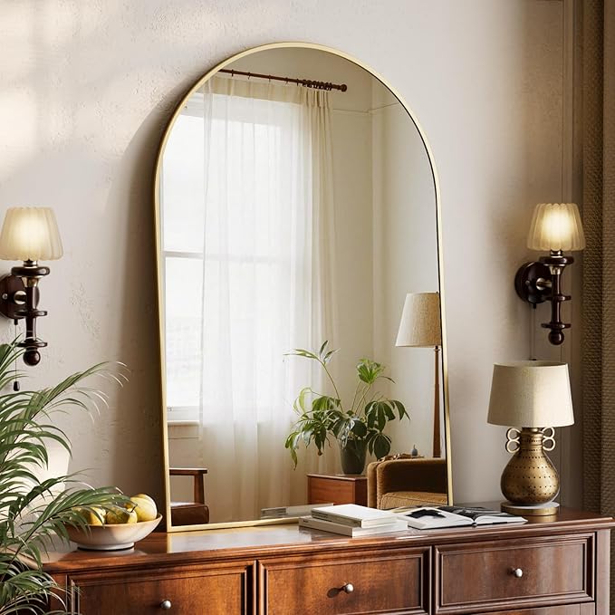 XRAMFY 32"x48" Arched Bathroom Mirror