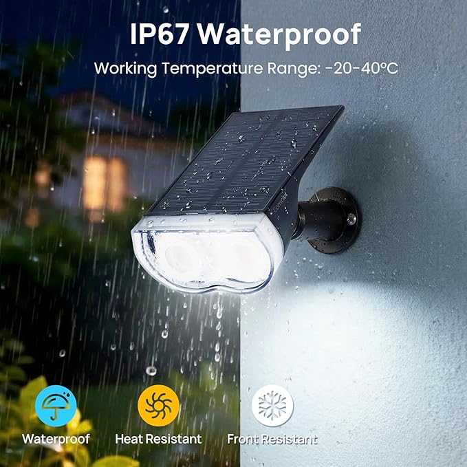 Consciot Solar Lights Outdoor Waterproof IP67, 3 Lighting Modes Solar Spot Lights Outdoor, Auto On/Off, 2-in-1 Solar Landscape Light for Yard Garden Landscape Pathway, Cool White 6500K, 4 Pack