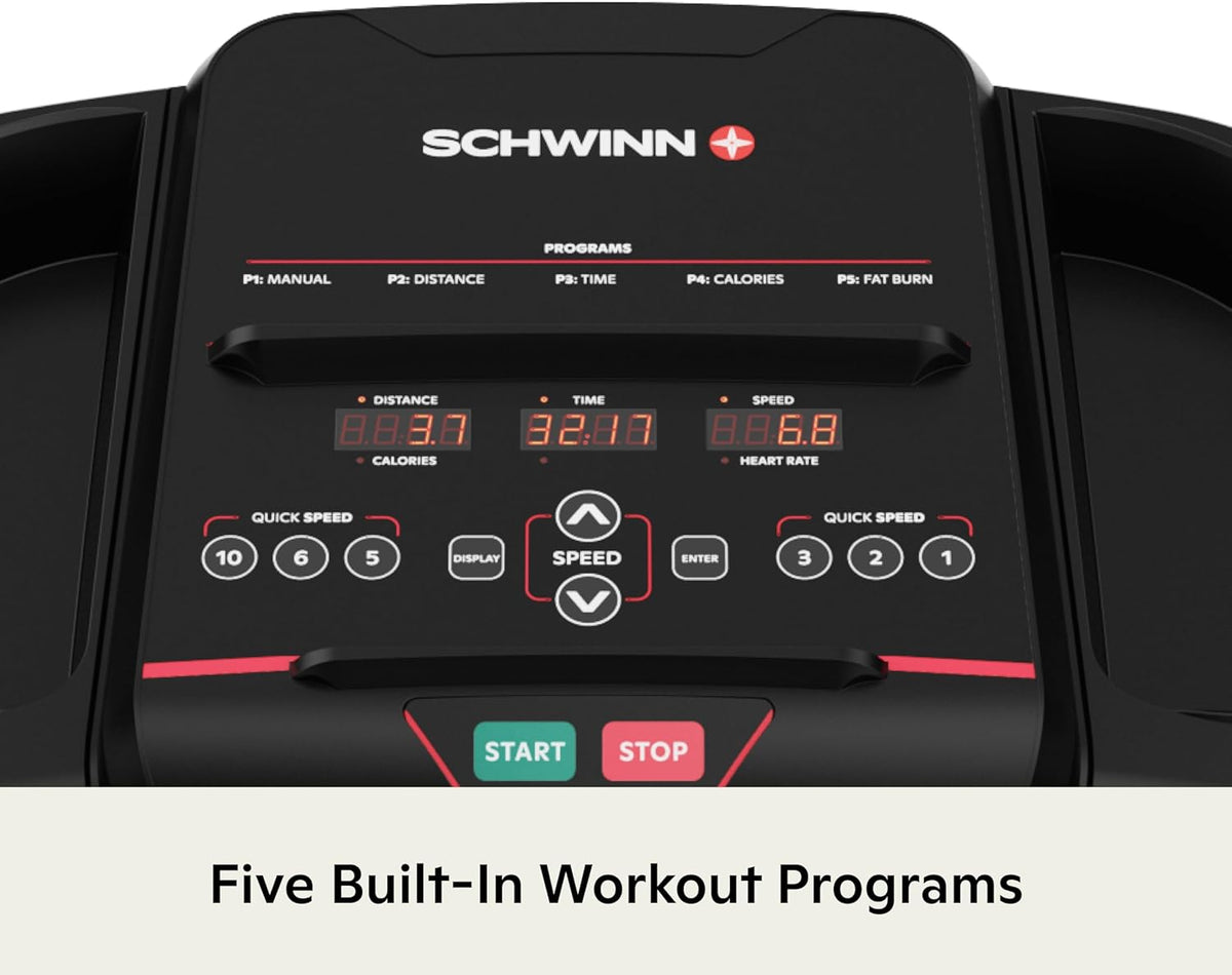 Schwinn Fitness Treadmill - Compact Design for Home Workouts | Adjustable Speed & Incline