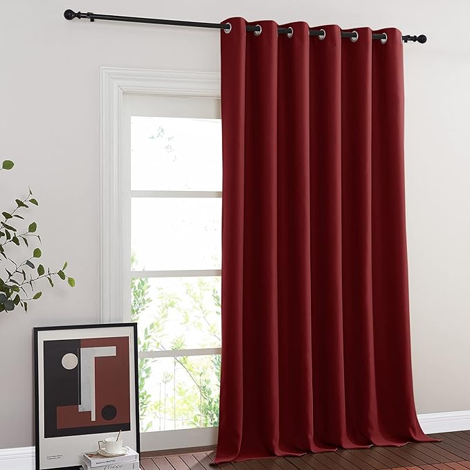 NICETOWN Glass Door Curtain for Windows, Extra Wide Thermal Insulated Curtain