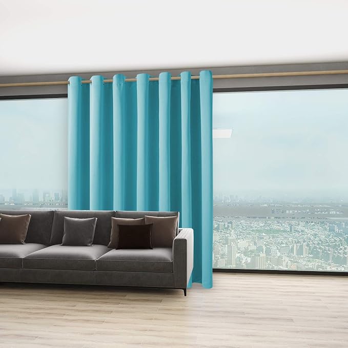 BONZER Extra Wide Room Divider Curtain Total Privacy Wall Noise Reducing