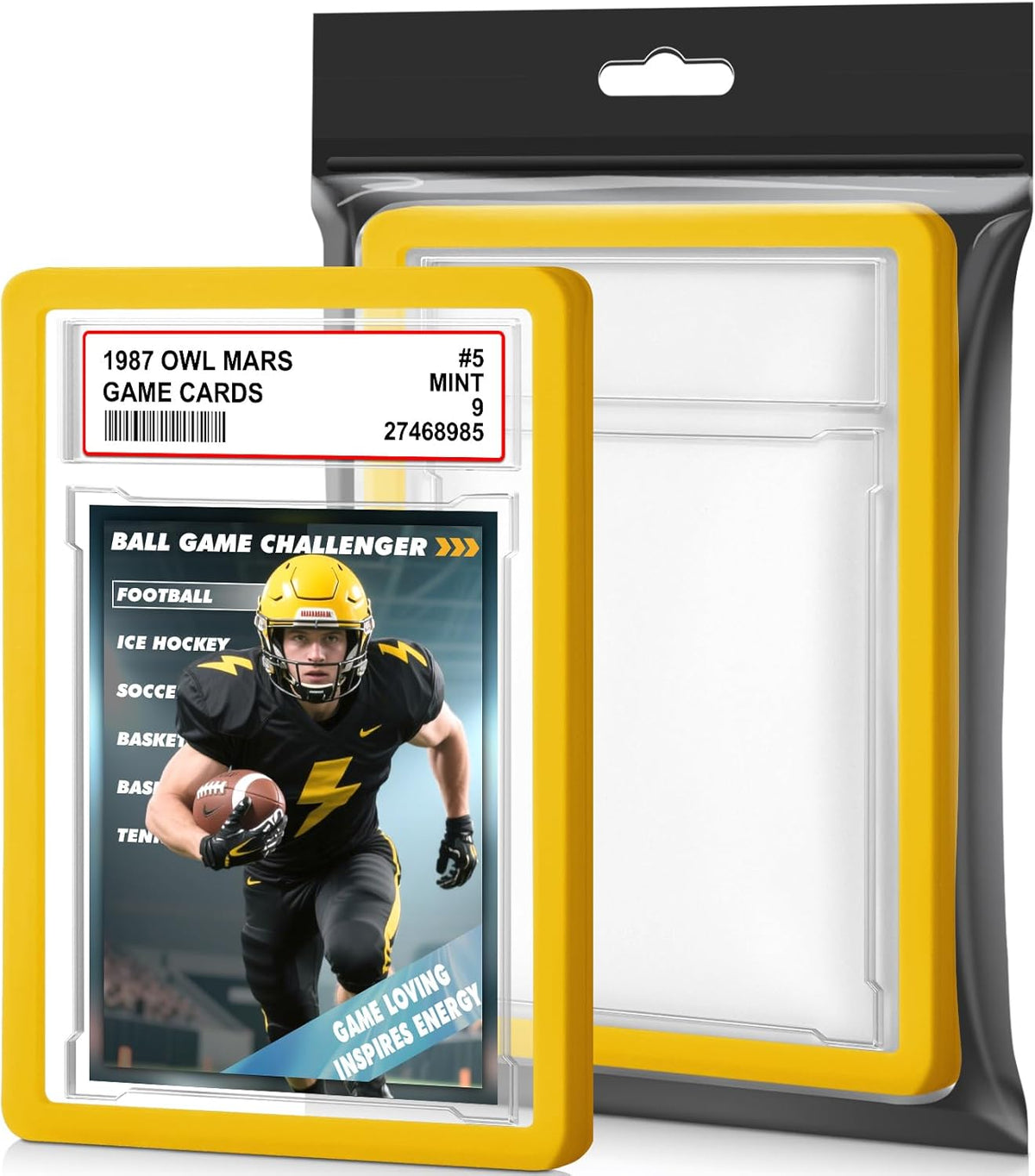 PSA Graded Card Slab Bumper Set - Hard TPU Protectors with Label Position for Game & Trading Cards