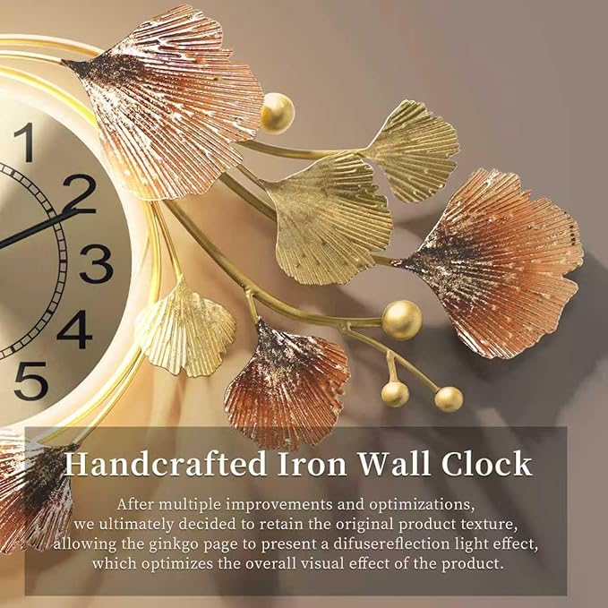 Modern 35''x20'' Metal Wall Clock Featuring a Silent Movement and Creative