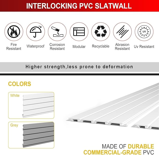 Garage Slatwall Panel Wall Organizer