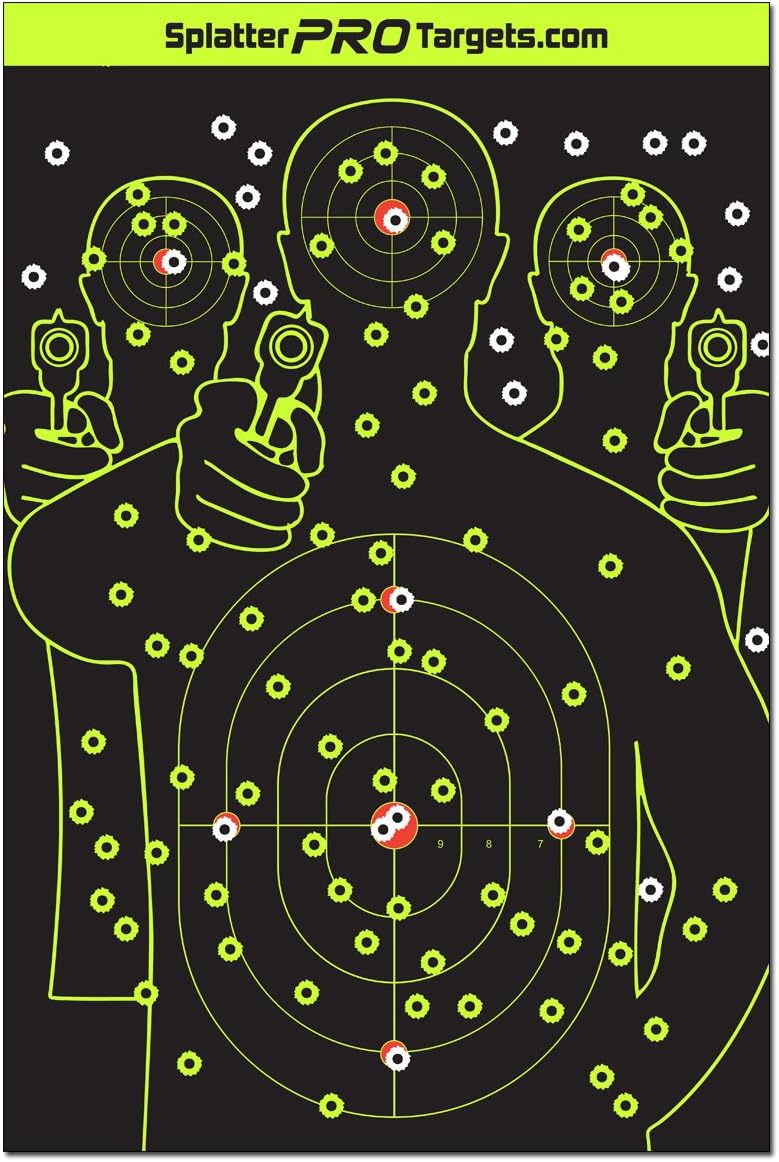 Splatter Targets - 12x18 Fully Reactive Shooting Targets | Instant Hit Visibility with Bright Splatter