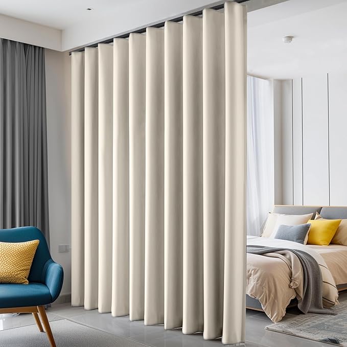 hoeflife Room Divider Curtains Blackout Floor to Ceiling Curtain