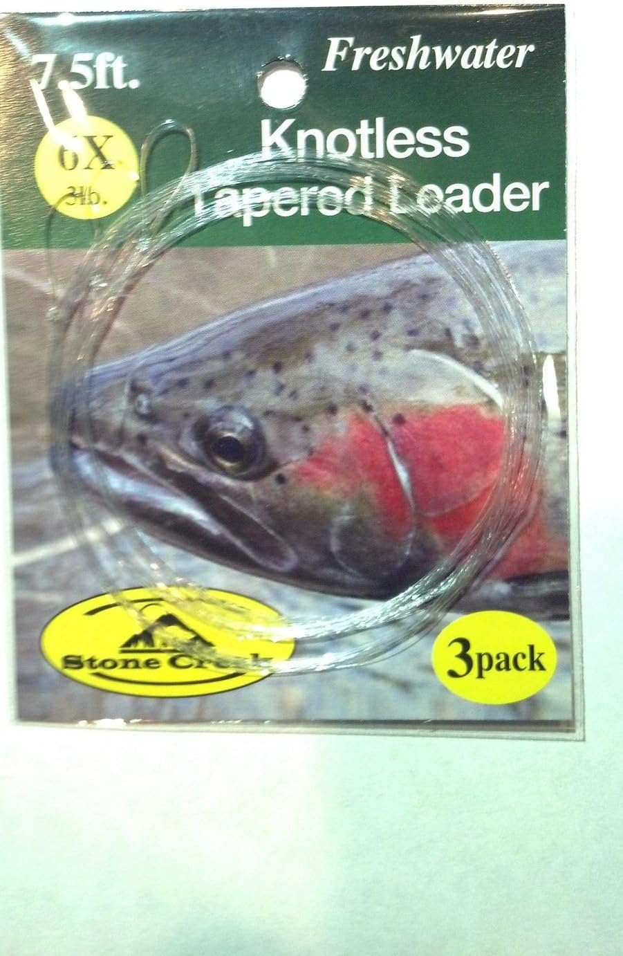 Stone Creek Knotless Tapered Leader 7.5ft (6X)