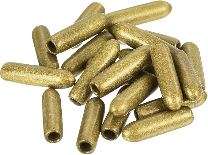 uxcell 20pcs Rubber End Caps 1/8"(3mm) ID Vinyl Round Tube Bolt Cap Cover Thread Protectors Gold