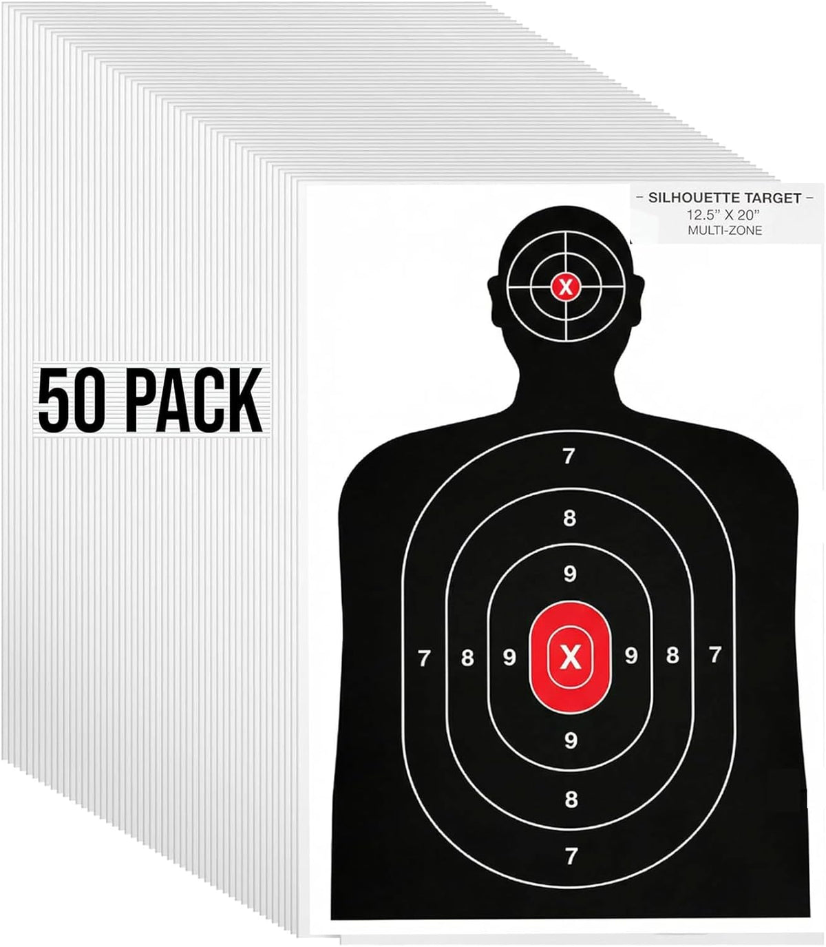 Silhouette Paper Shooting Target - Ideal for Indoor & Outdoor Aiming Practice | 14x22 Inches