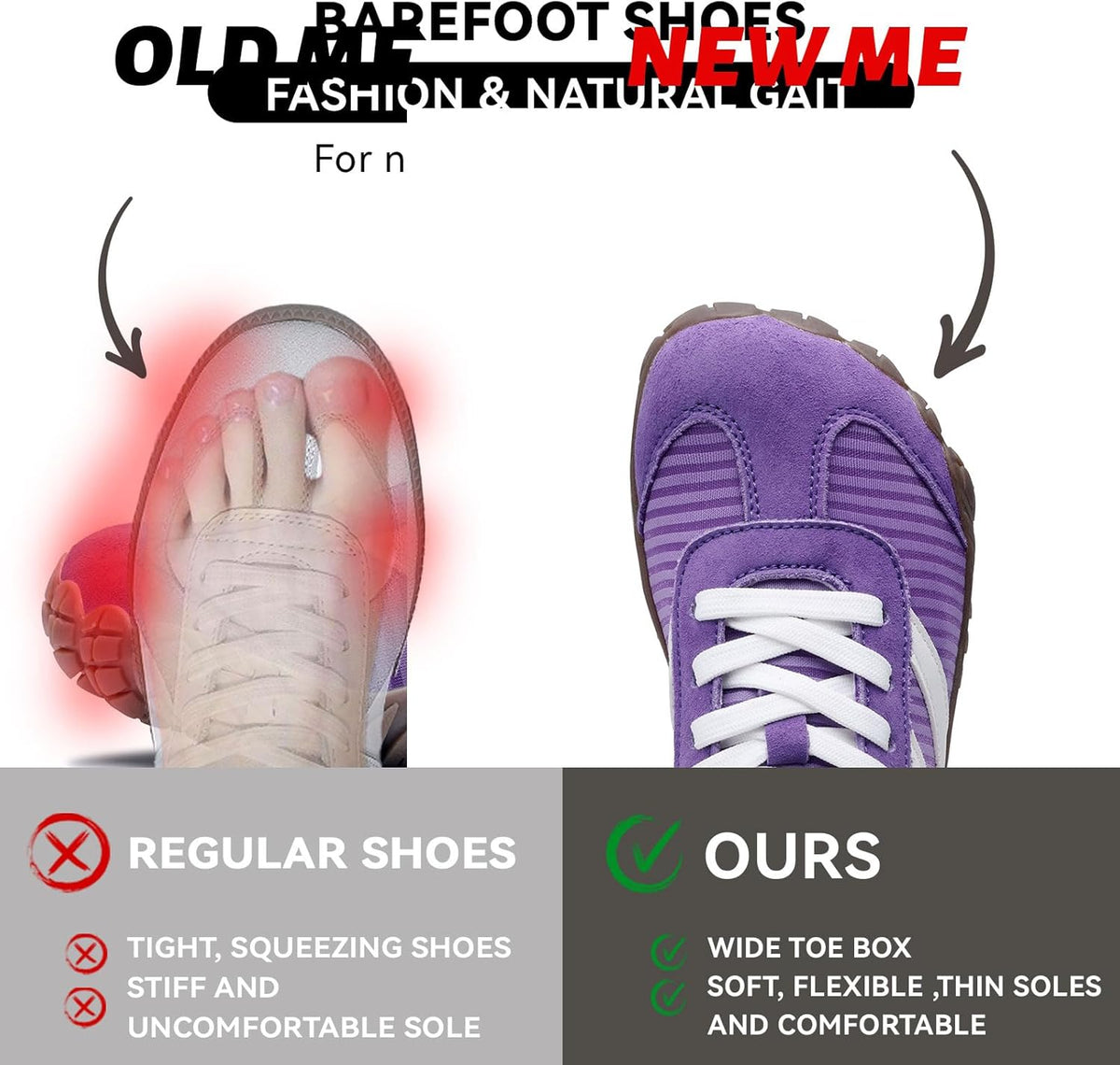 Barefoot Shoes - Wide Toe Box Sneakers for Women & Men | Lightweight, Breathable, Non-Slip Trainers