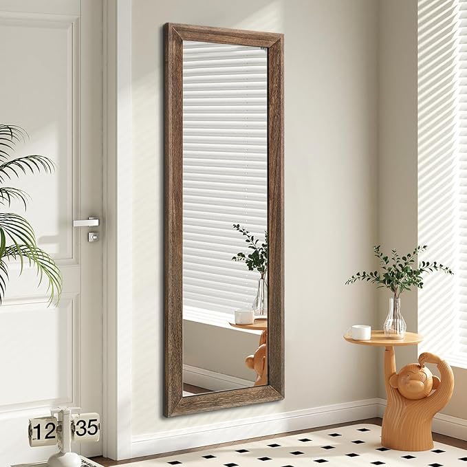 AAZZKANG Hanging Mirror Full Length Vintage Large Mirrors Wooden Framed 43"x14"