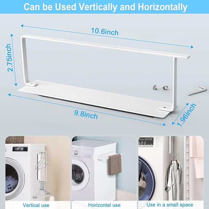 Hanger Organizer Magnetic Hangers Holder for Washing Machine Laundry Room Organization,Clothes Hanger Stacker Coat Hanger Stacker Hanger Stand Rack for Adult Kids Pants Hangers Storage 2 Pack