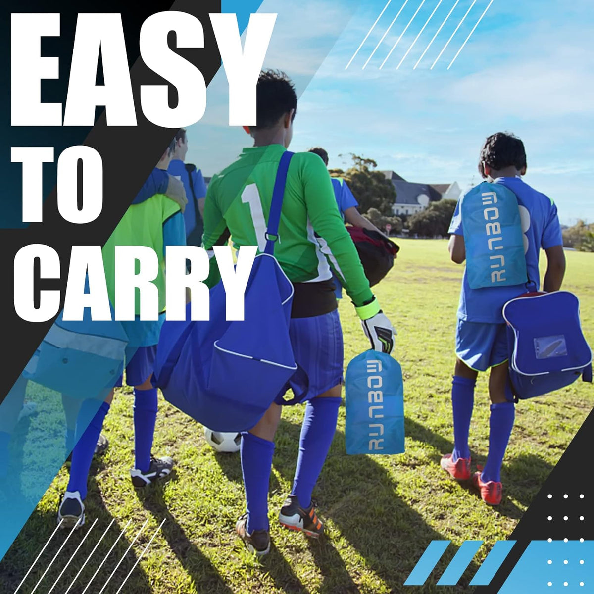 RUNBOW Kids Soccer Goal - 6x4 FT Portable Folding Net with Carry Bag for Indoor/Outdoor Training