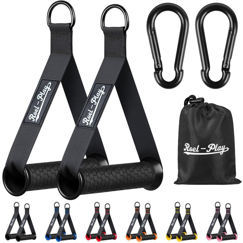 Gym Exercise Handles, Replacement Fitness Equipment for Strength Trainer, Cable Machine and Resistance Band Handles, Home Gym Add On Equipment