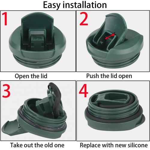 (7 Pack) ubber Seal Replacement for Stanley AeroLight Transit Bottle,Seal Gasket for Stanley AeroLight 16oz/20oz Transit Bottle Leak Proof Insulated Travel Tumbler (7, Black/Gray/Green)