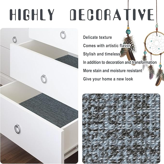 Amiya Grasscloth Wallpaper Blue Peel and Stick Faux Fabric Linen Contact Paper