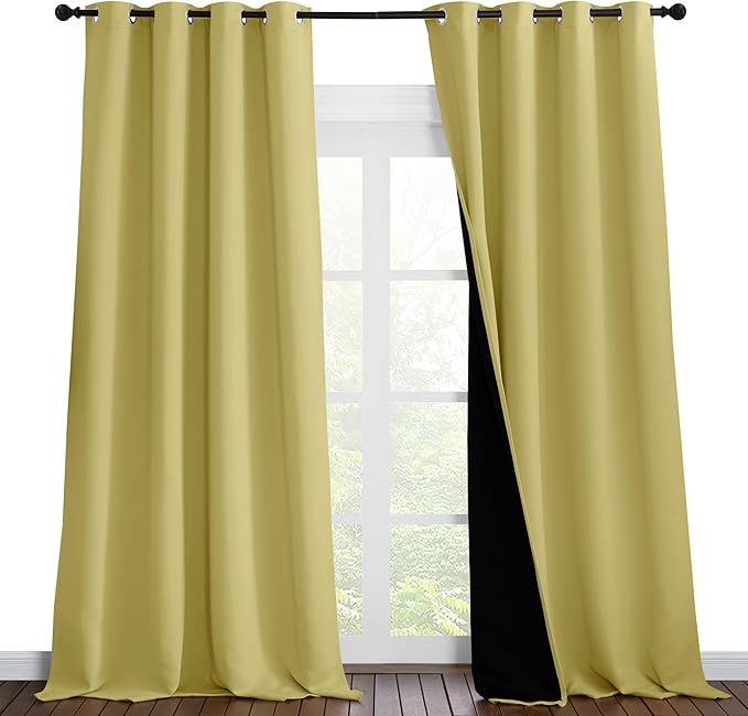 NICETOWN Total Shade Curtains and Draperies, Heavy-Duty Full Light Shading