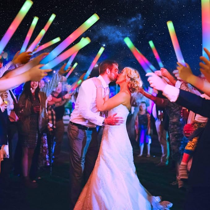44 PCS Foam Glow Sticks with 3 Modes Colorful Flashing, Foam Light Up Sticks, LED Light Sticks, Glow Sticks Party Pack for New Year, Wedding, Raves, Concert, Christmas