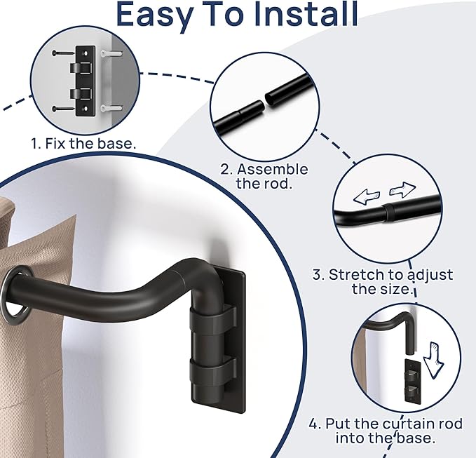 ENJOYBASICS Blackout Curtain rod