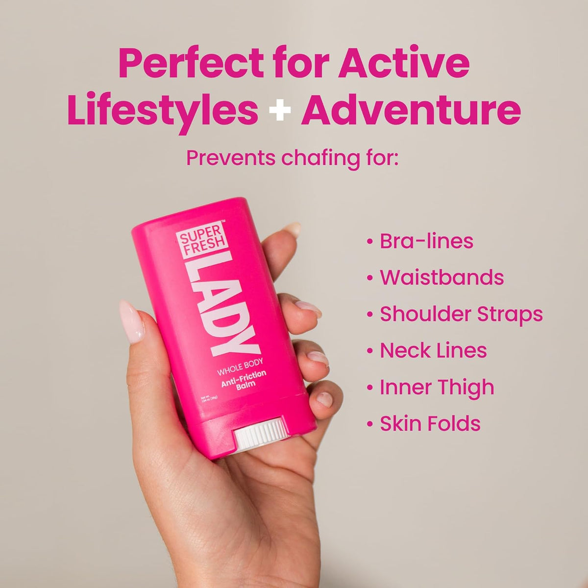 Skiennix Anti-Chafe Stick - Unscented Smooth Balm with Aloe for Thighs & Arms | 1.5 oz No-Mess Application