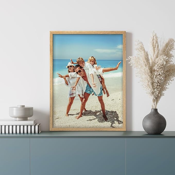 wall26 Custom Framed Poster Wall Art for Living Room, Bedroom Canvas Prints for Home Decoration Ready to Hang - 11"x14" Natural