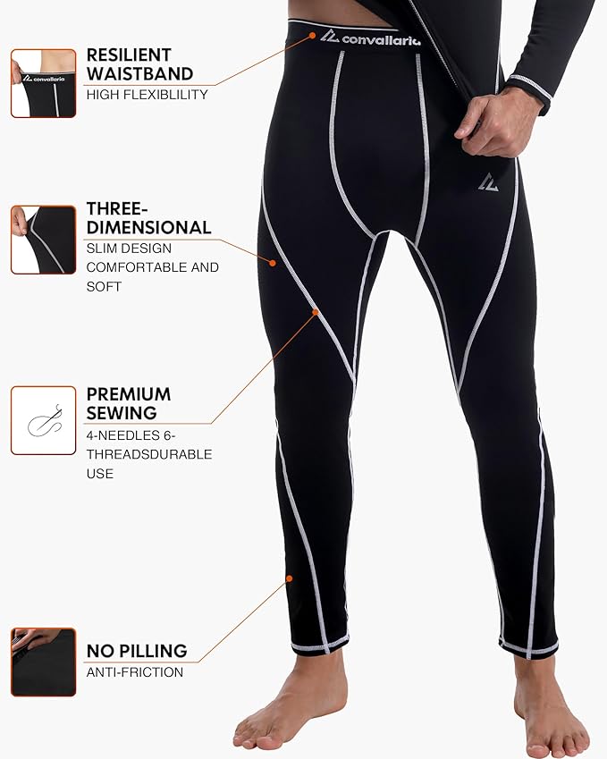 CL convallaria Thermal Underwear Long Johns Set Mens Winter Gift Hunting Gear Sport Base Layer Bottom Top