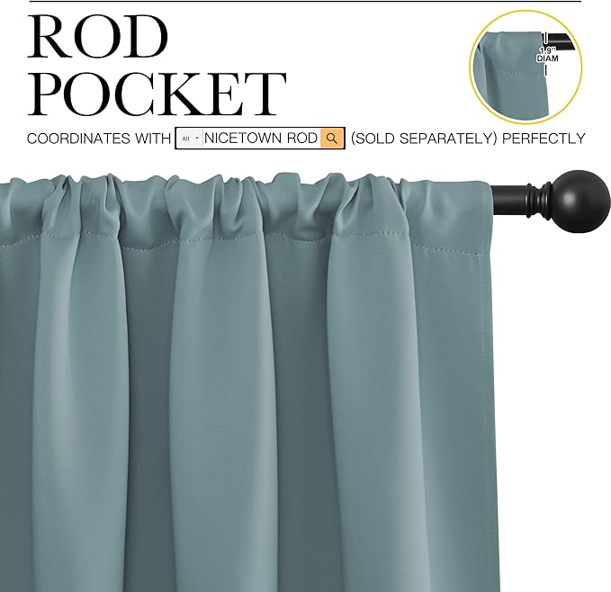 NICETOWN RV Blackout Curtains for Camper Windows, Short Blackout Curtains &