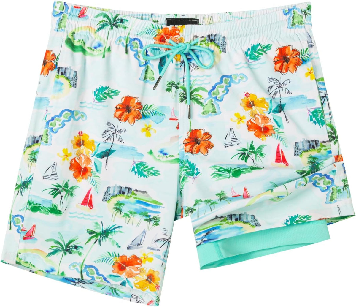 SURF CUZ Men's Swim Trunks - Quick-Dry Compression Liner Shorts | 7-Inch Stretch Swim Suits