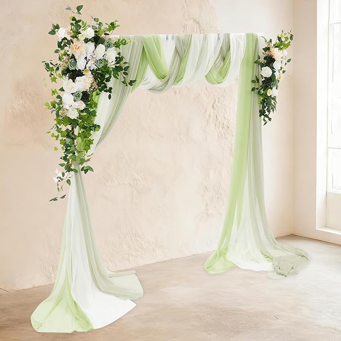 Artificial Wedding Arch Flowers Kit (Pack of 5),2pcs Artificial Hanging Flower Arch Decor,for Wedding Ceremony Arbor Reception Backdrop Rose Floral Party Outdoor Decoration Green