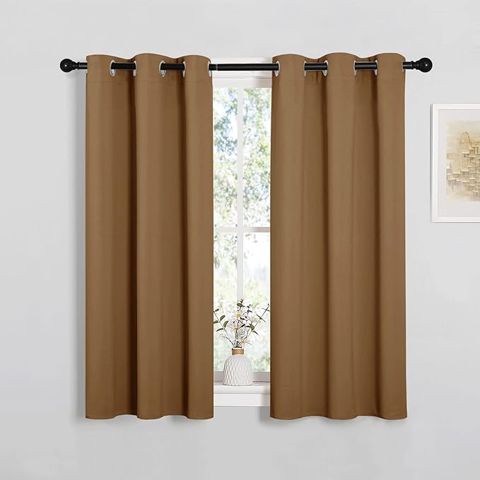 NICETOWN Sleek Blackout Curtains 45 inches Length