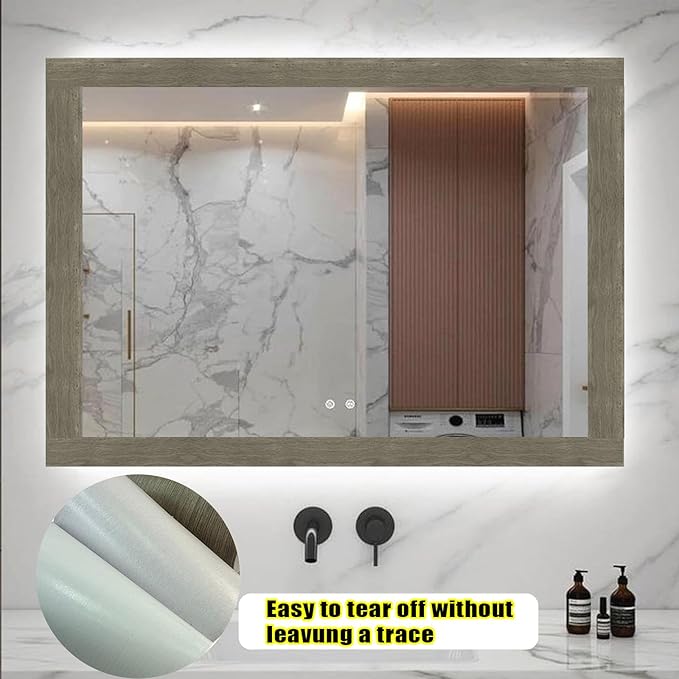 Teemall 10M Wood Grain Removable PVC Waterproof Border Wall Decor Self Adhesive
