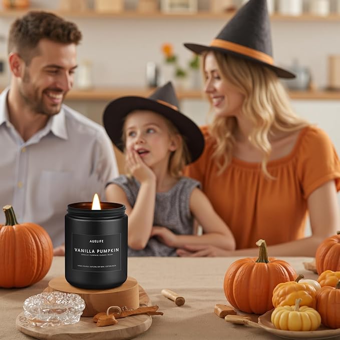 Fall Candle - Harvest Season Scented Candles, Fall Soy Candle for Home Decor, 7 oz Natural Soy Wax – Long-Lasting Autumn Candles, Aromatherapy Gift for Women & Thanksgiving, 7oz