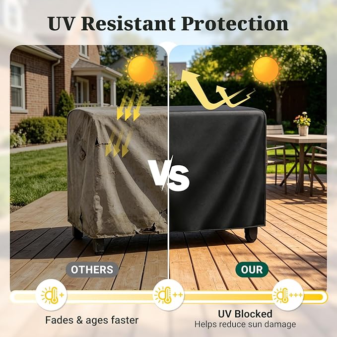 MR. COVER Outdoor Prep Table Cover, Compatible with 36 inch Keter Unity Small Portable Table, 600D Heavy Duty Waterproof for Grill Dining Kitchen Island Cart Protective, Outdoor Storage Cabinet Cover