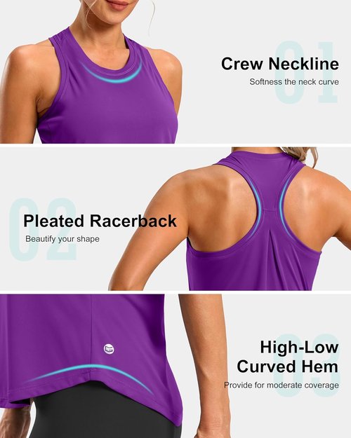 G Gradual Women's Racerback Workout Tank Top - Loose Fit Sleeveless Athletic Yoga Shirt | Ideal for Gym & Running