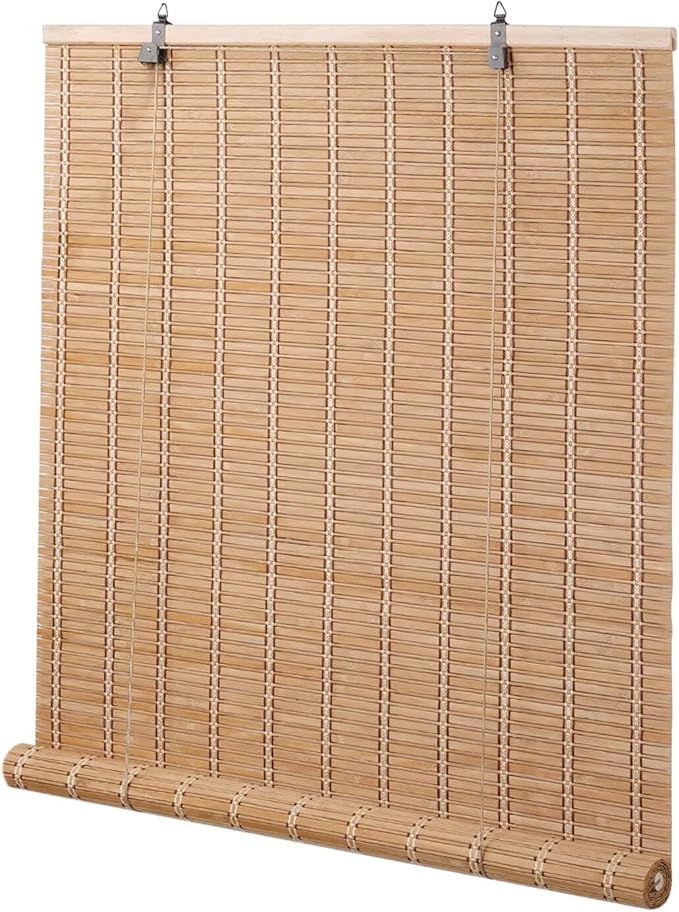 Bamboo Blinds for Interior Windows, Custom Roller Shades for Indoor Window and