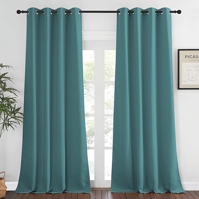 NICETOWN Bedroom Curtain Room Darkening Drapery 102 inches Length
