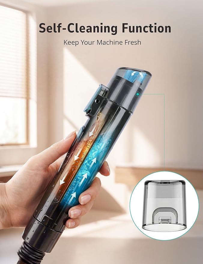 Steam Carpet Cleaner Machine with Hot/Cold Water & Steam Wash, Multifunctional Spot Cleaner, 20Kpa Powerful Suction, 300 ML Cleaning Solution for Carpet, Upholstery, Sofa, Pet Stains, Car