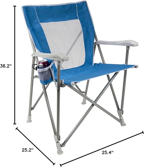 GCI Outdoor Folding Beach Chair - Waterside Captain's Design for Ultimate Comfort & Portability