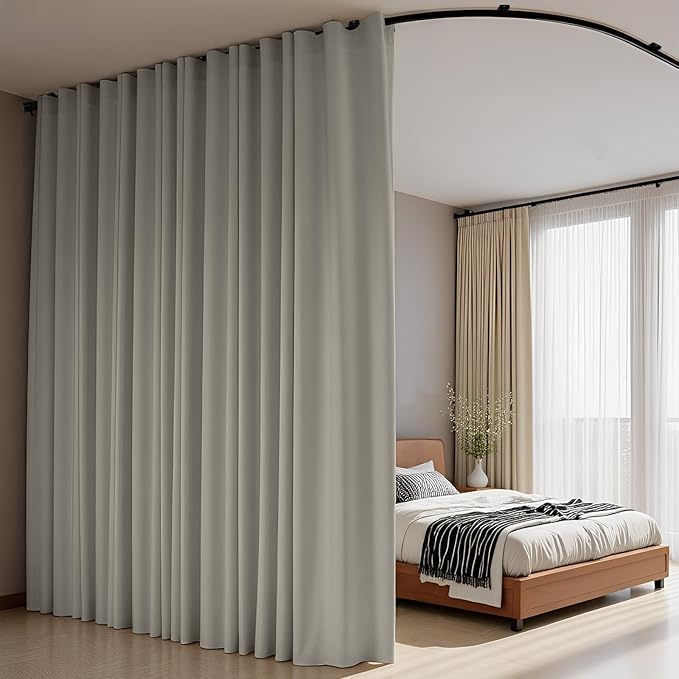 Room Divider Curtains Flexible Ceiling Tracks set Curtain track Ceiling Mount