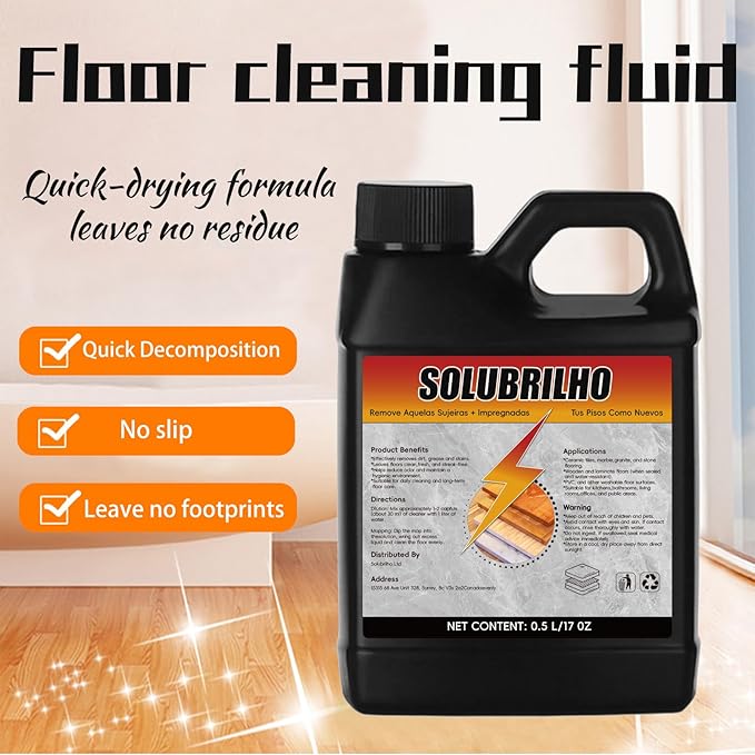 Tile Cleaner, Grout Cleaner for Tile Floors, Original Floor Cleaner Black Bottle, Laminate Floor Cleaner, Multipurpose Powerful Stain Removing Liquid for Bathroom, Kitchen, Tiles, Porcelain(2)