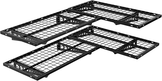 FLEXIMOUNTS 4 Pack 2x4ft Corner Wall Shelving Garage Storage Rack, 24x48 inch