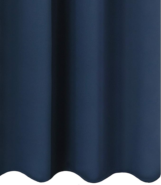 LEMOMO Navy Blue Blackout Curtains/52 x 45 Inch/Set of 2 Panels Room Darkening